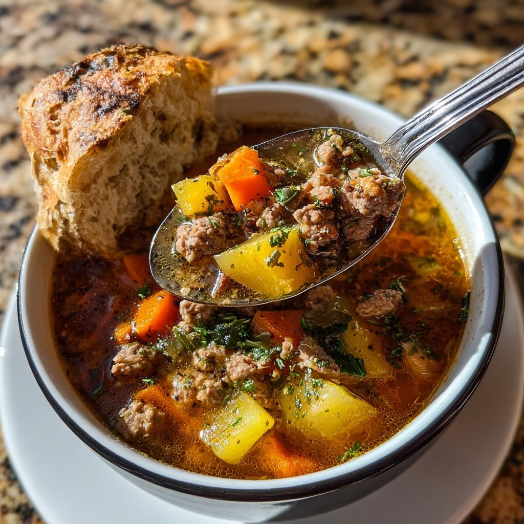 Mock Schildkrötensuppe Rinderhack