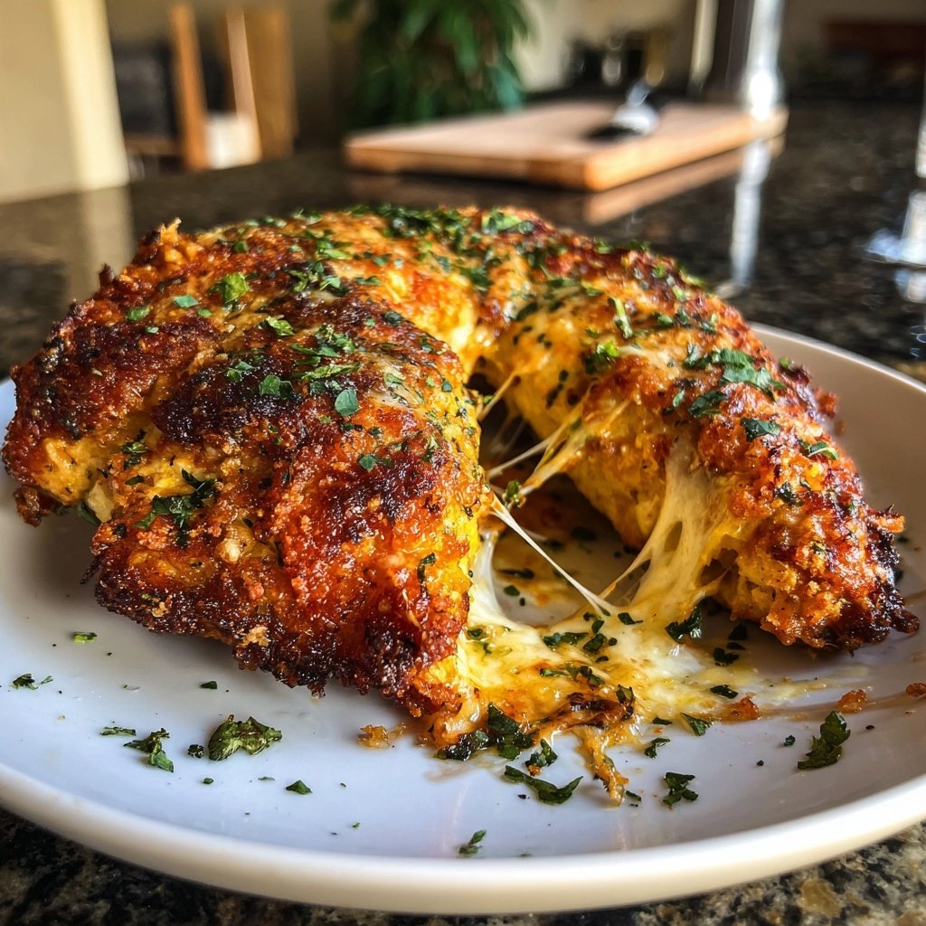 Knusprig überbackenes Parmesan-Hähnchen