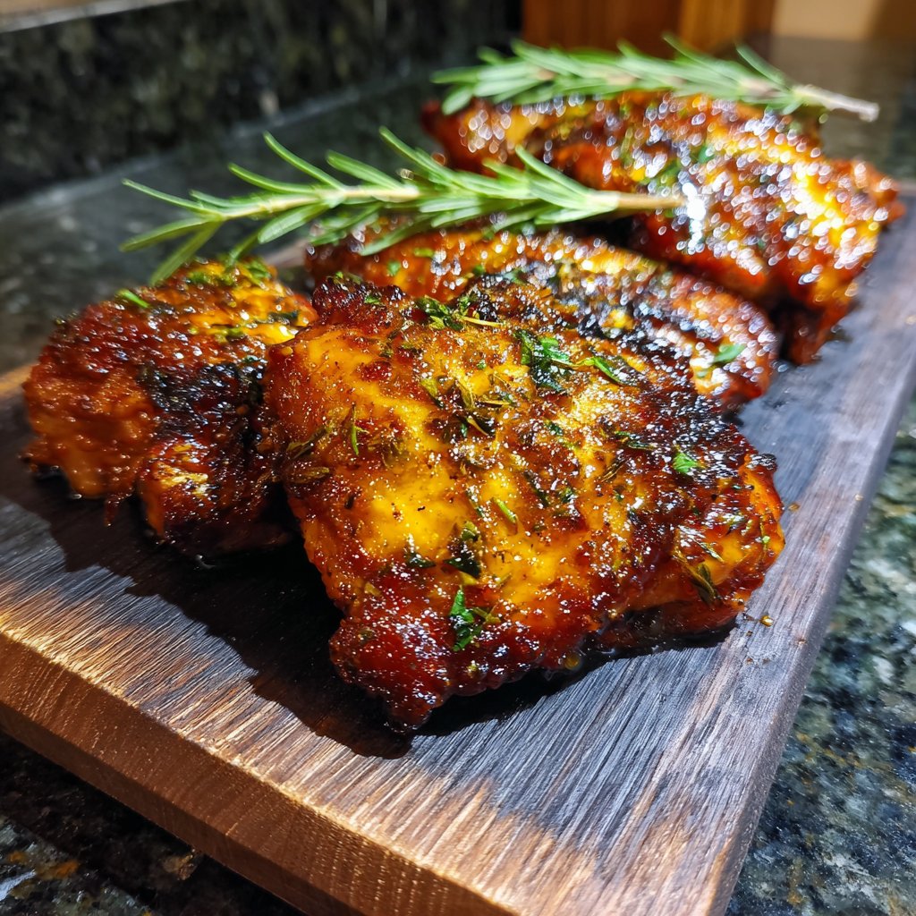 Balsamico-glasierte Hähnchenschenkel