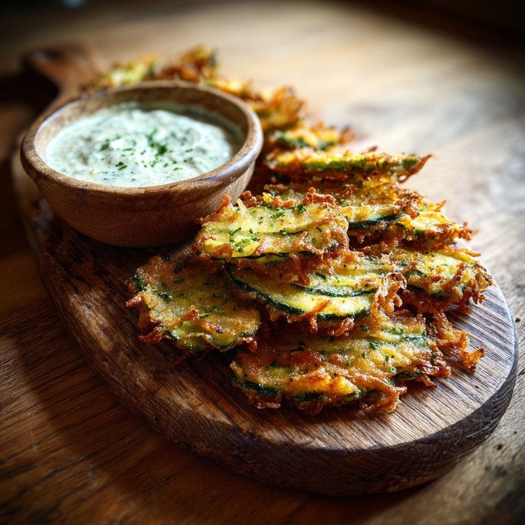 Zucchini Pommes mit Dip
