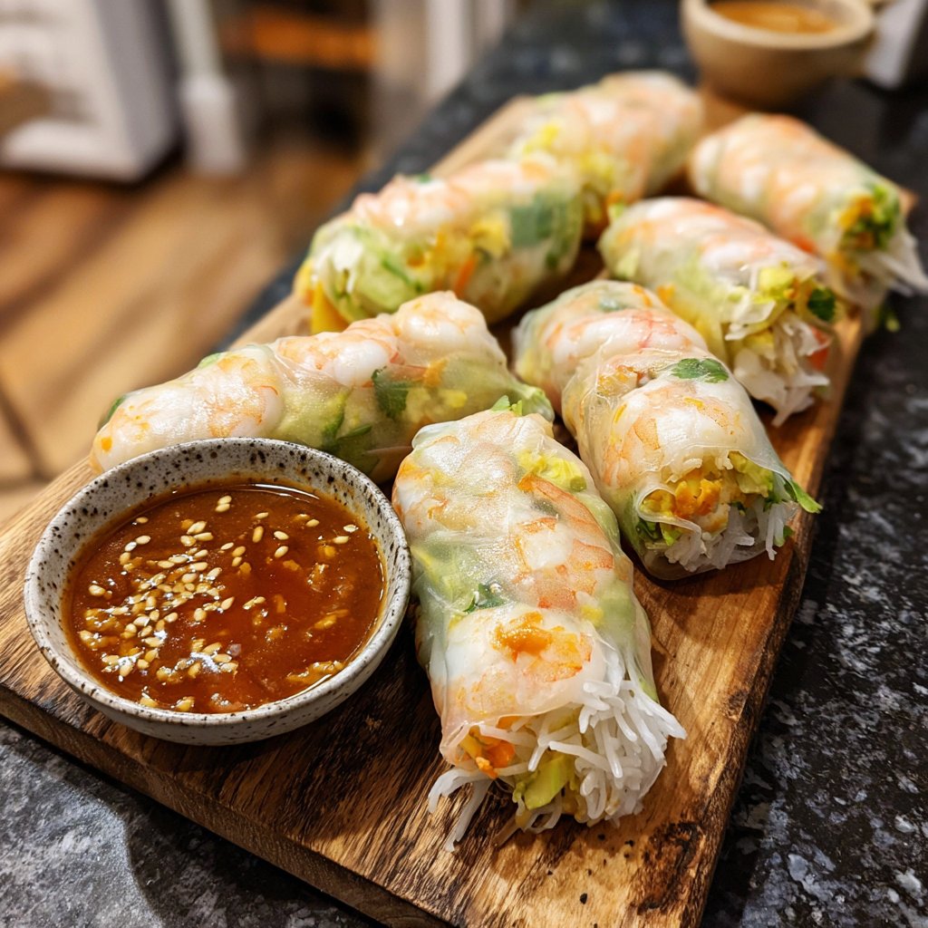 Garnelen-Avocado-Sommerrollen