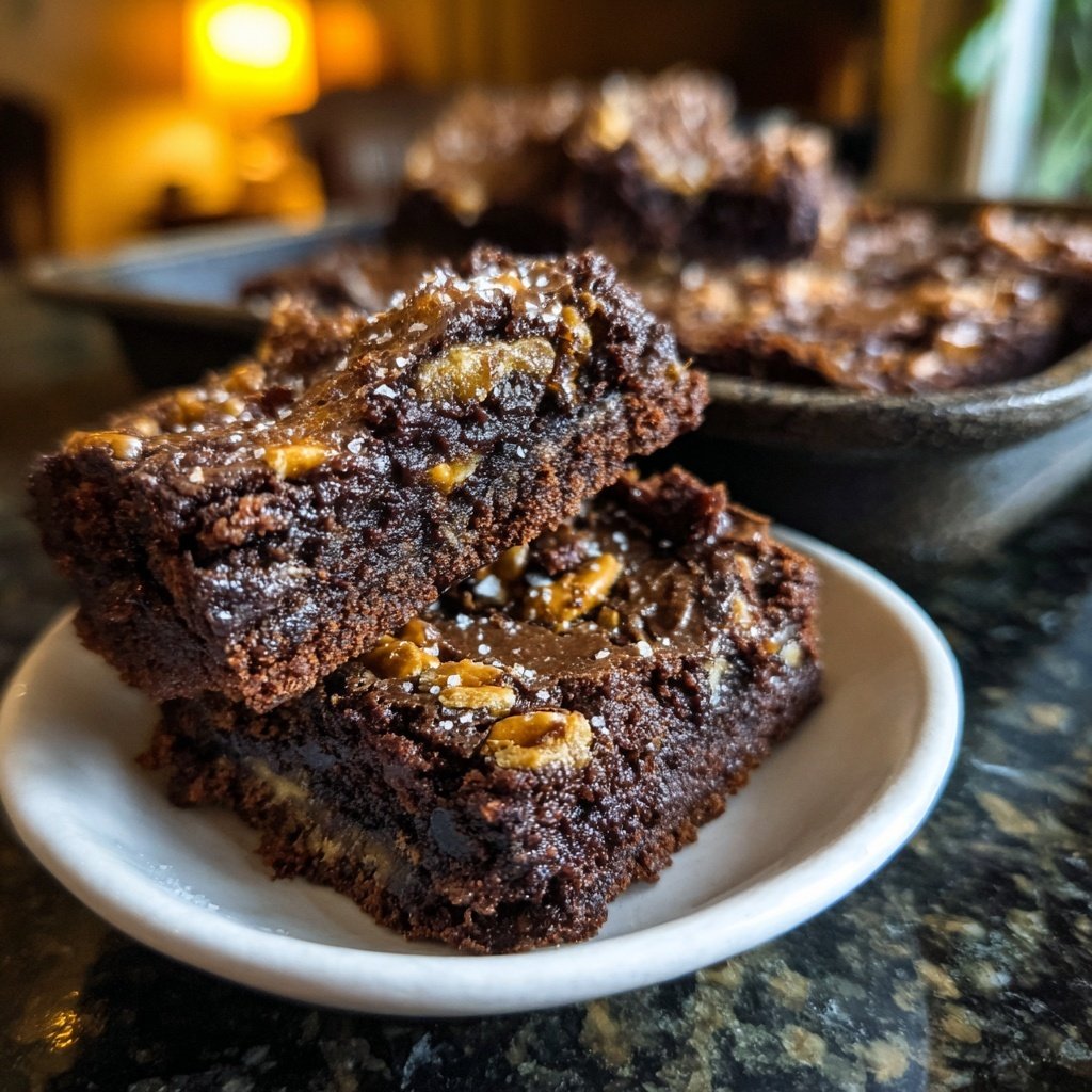 Sauerteig Abfall Brownies mit Brezel Krunch