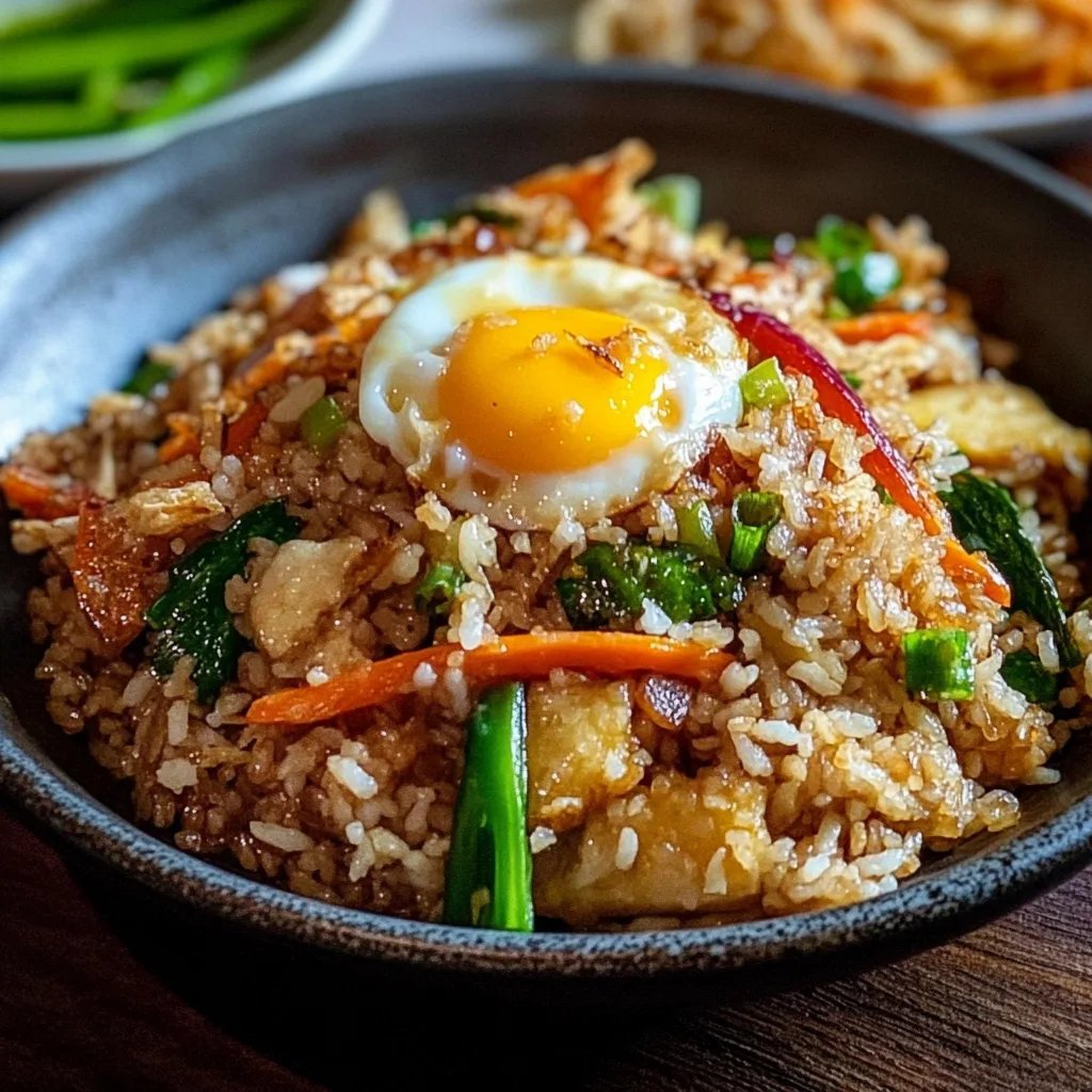 Gebratener Asia Reis mit Gemüse und Ei