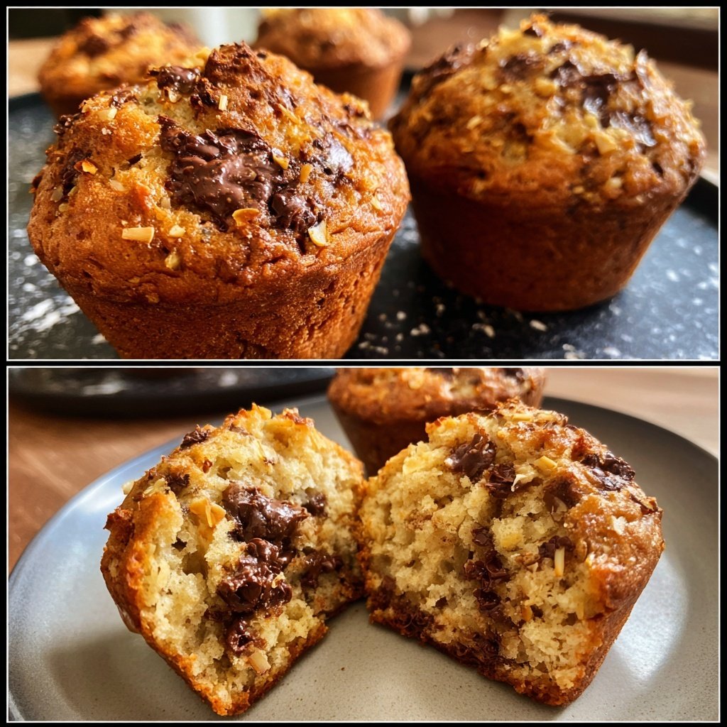Bananen Schoko Muffins mit Chips