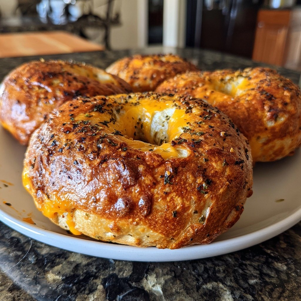Protein Bagels mit Jalapeño Cheddar Käse