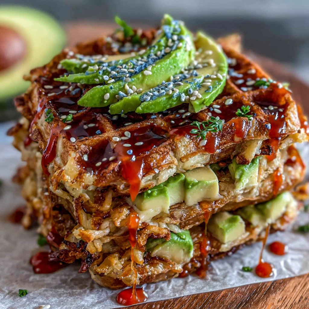 Pute Reiswaffel Stack