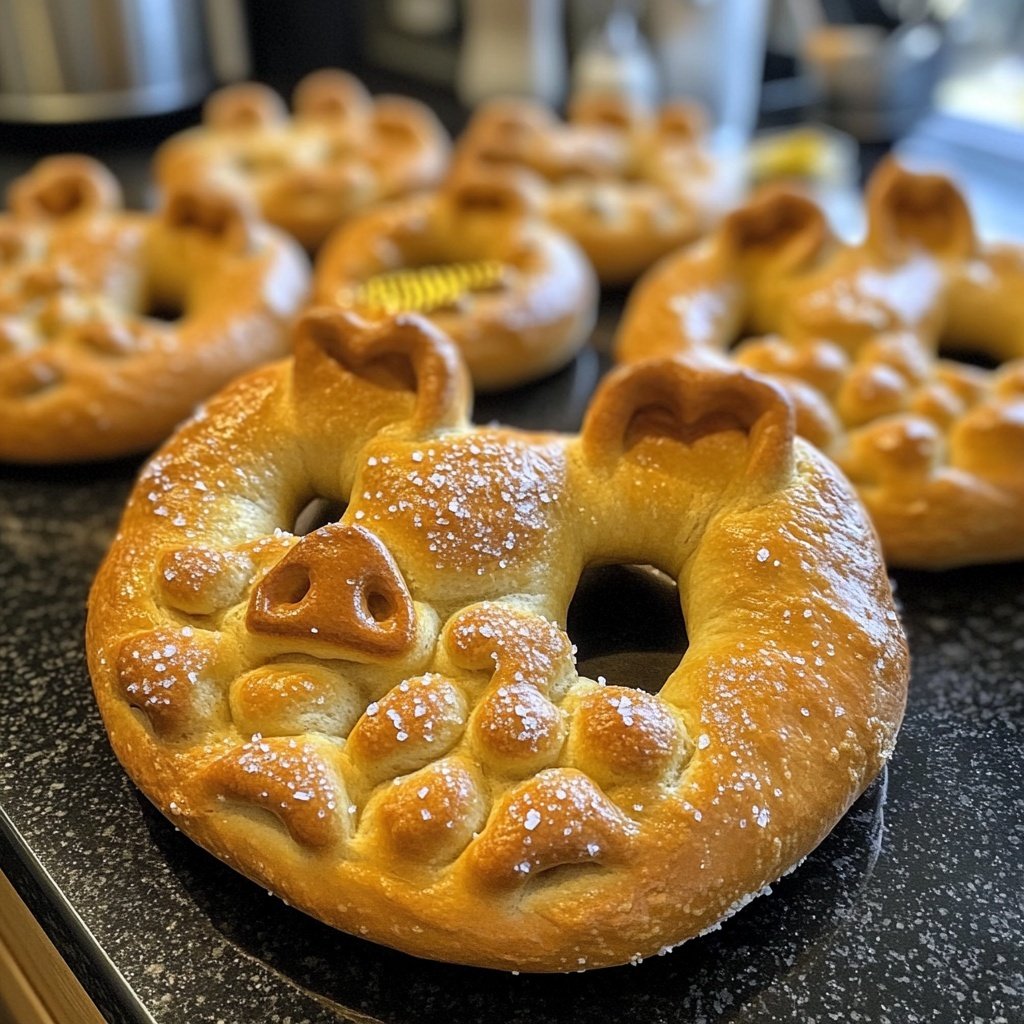 Brezel Schweinchen in Decke