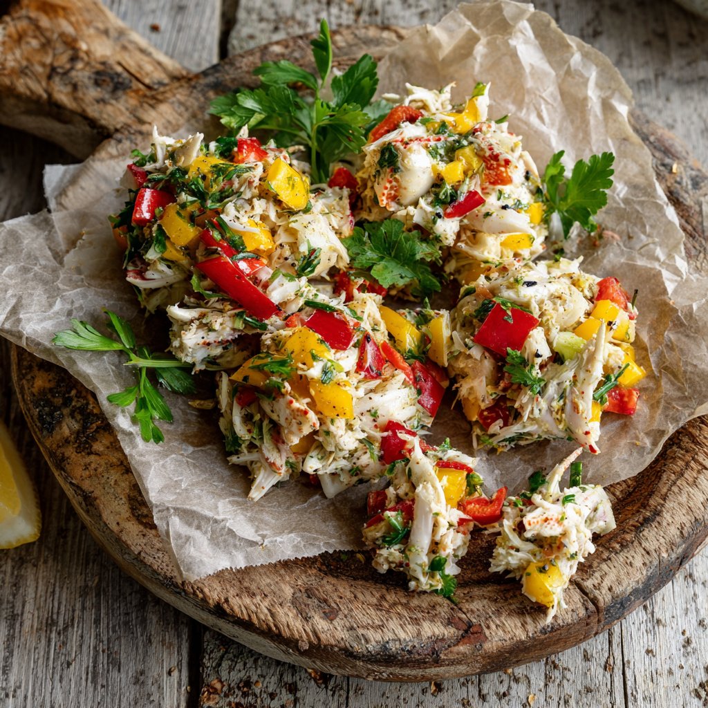 Würzige Krabben Salat Tapas