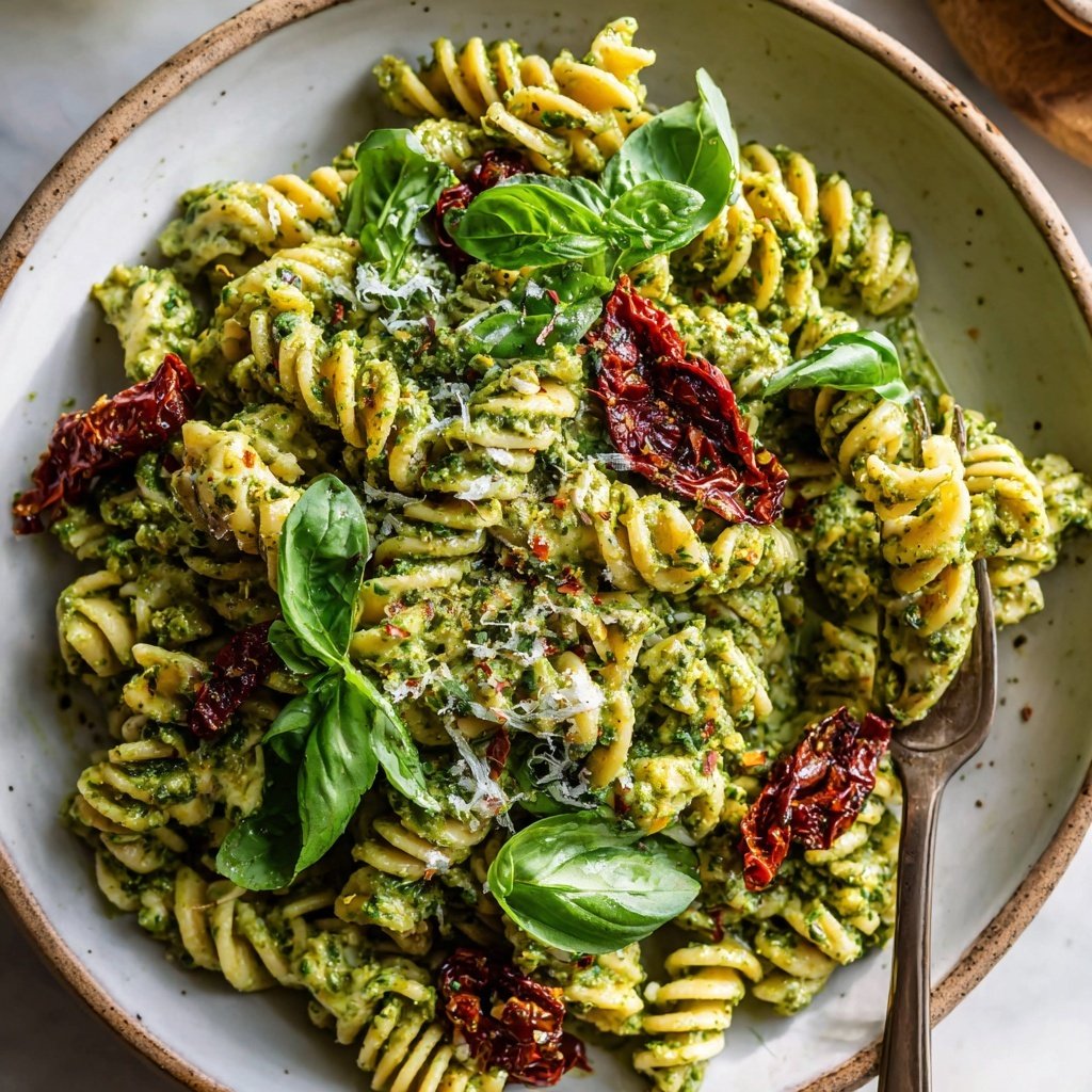 Veganer Pesto Pasta Salat