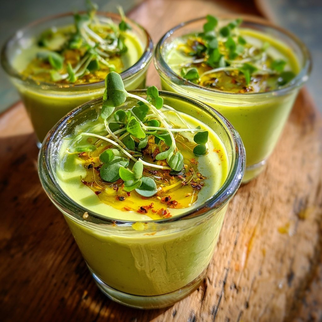 Gekühlte Avocado-Suppen-Shots