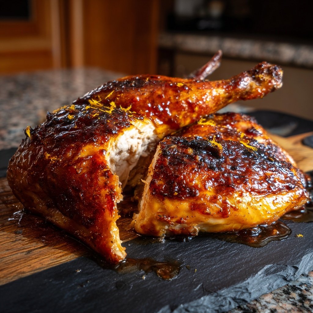 Honig-Orangen-Ofenhähnchen