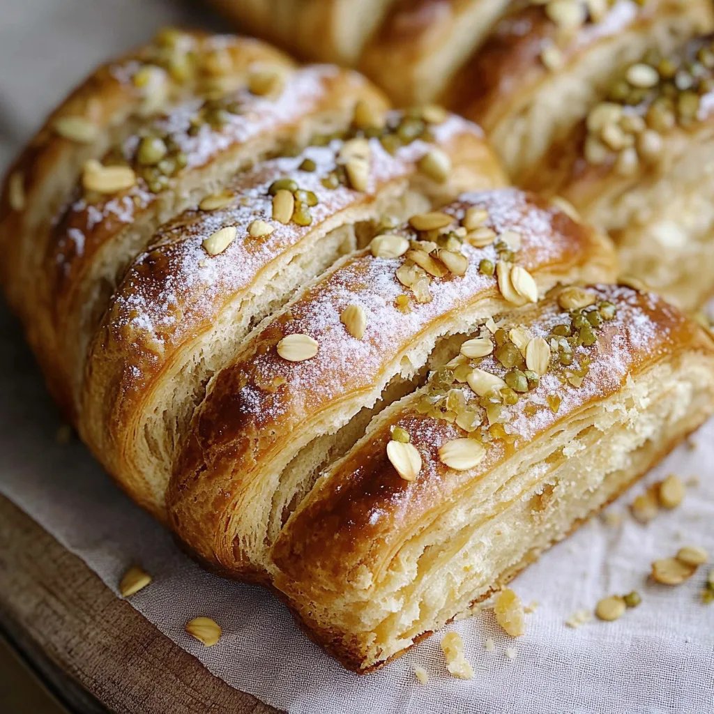 Pistazien-Blätterteigstangen