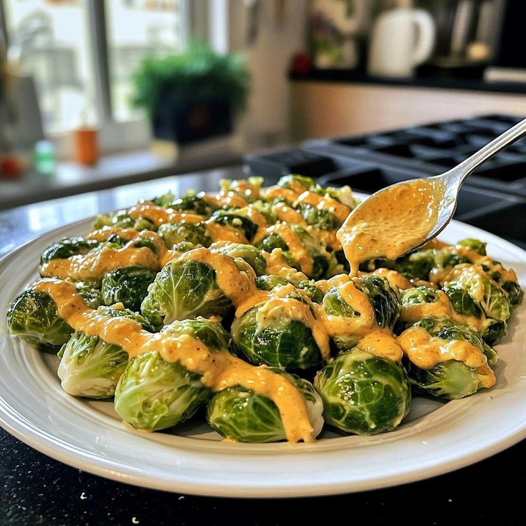 Rosenkohl in Frischkäse-Senfsauce