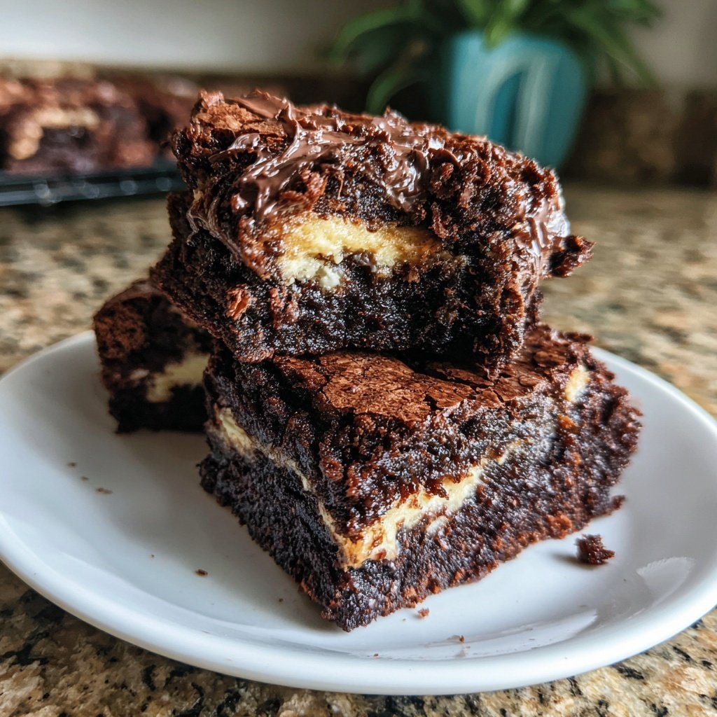 Sauerteig Abfall Brownies mit Frischkäse