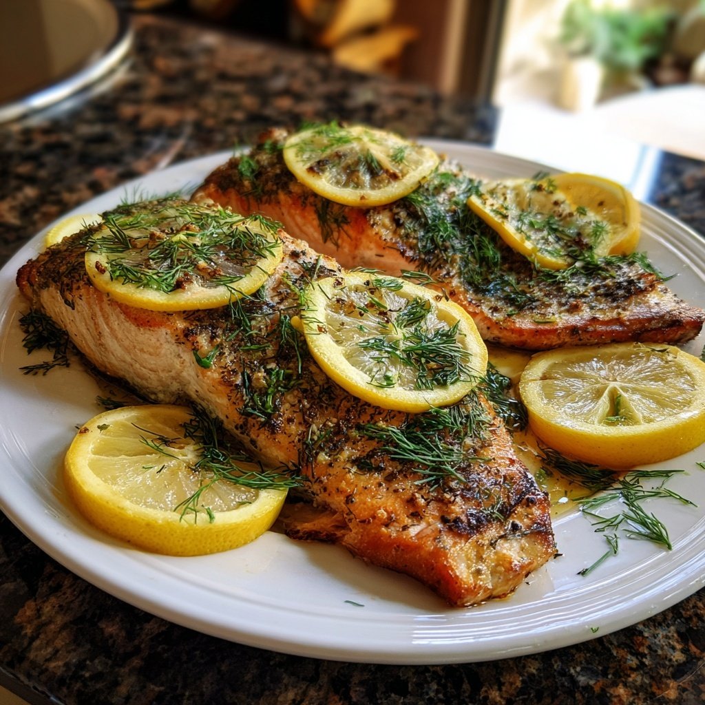 Schneller Lachs mit Zitrone Dill