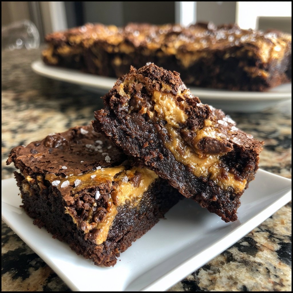 Erdnussbutter Brezel Brownies