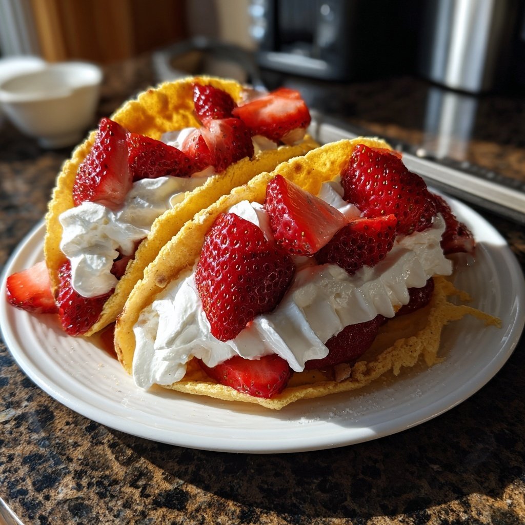 Erdbeer Kuechlein Dessert Tacos