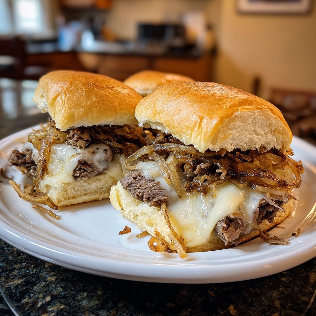 Mini Philly Cheesesteak Sliders