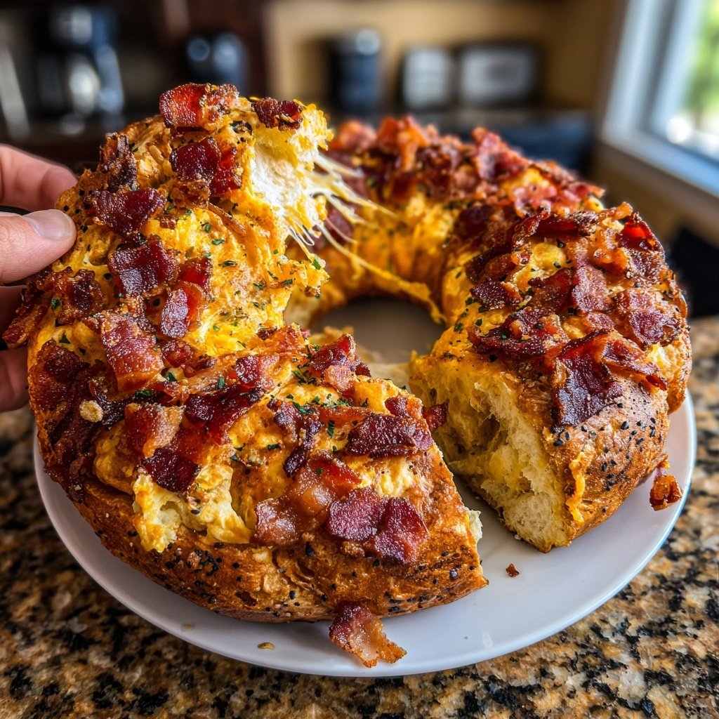 Protein Bagels mit Speck Bits würzig