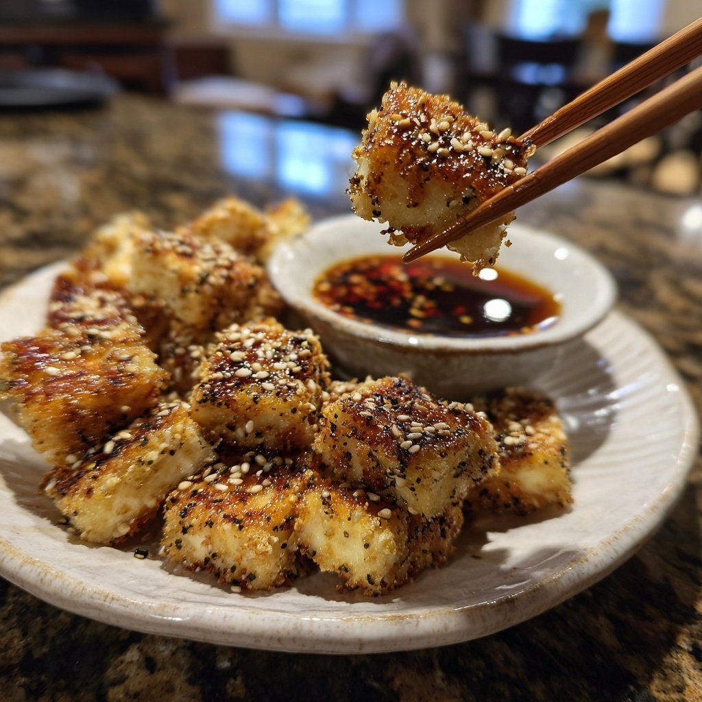 Knuspriger Tofu Mit Sesam