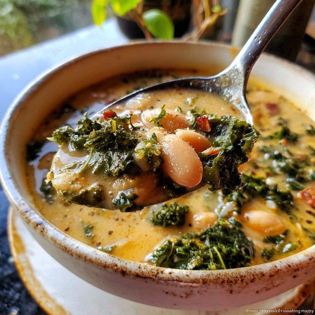 Weiße Bohnen Suppe Mit Grünkohl