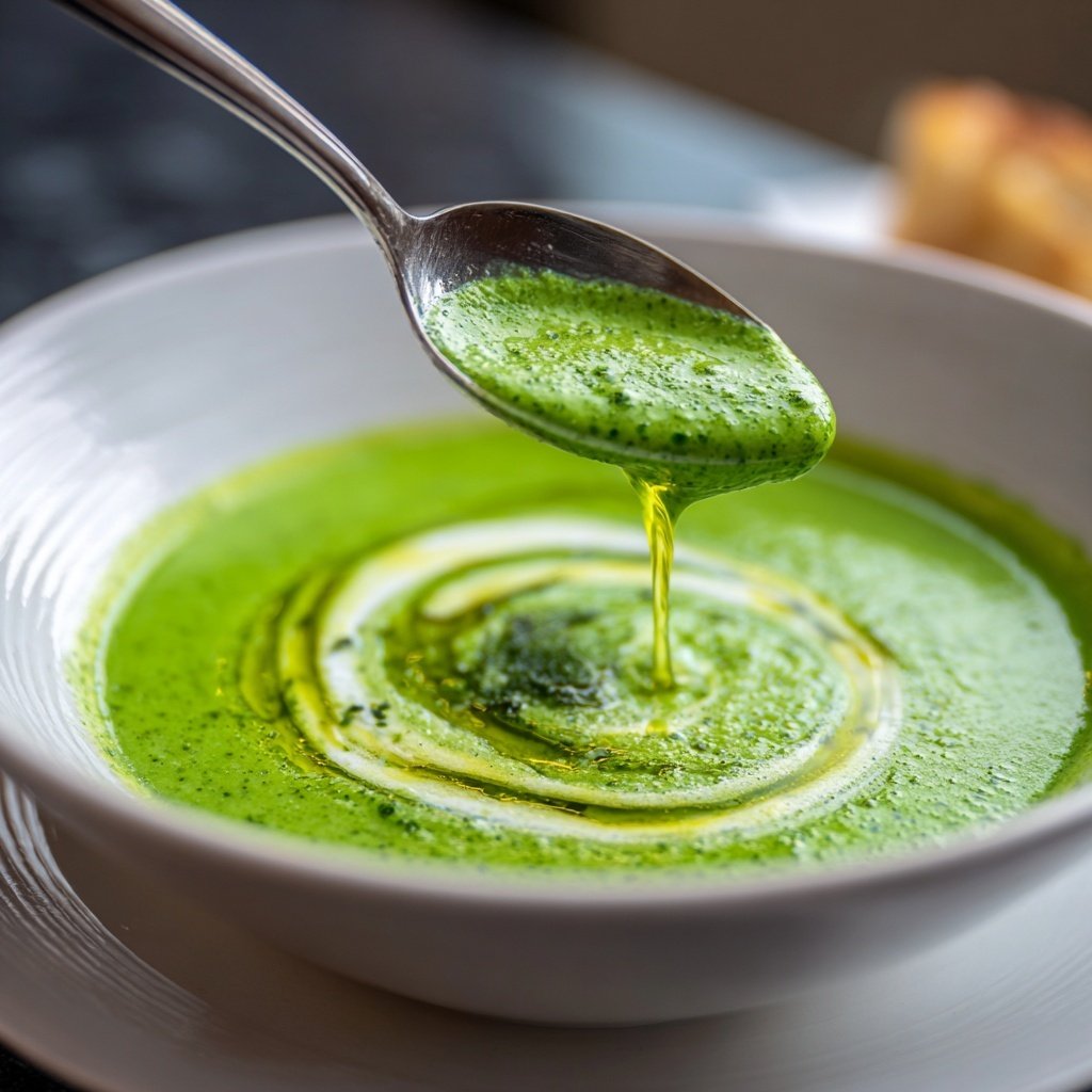 Erbsen Minz Suppe für Frühlingsabende