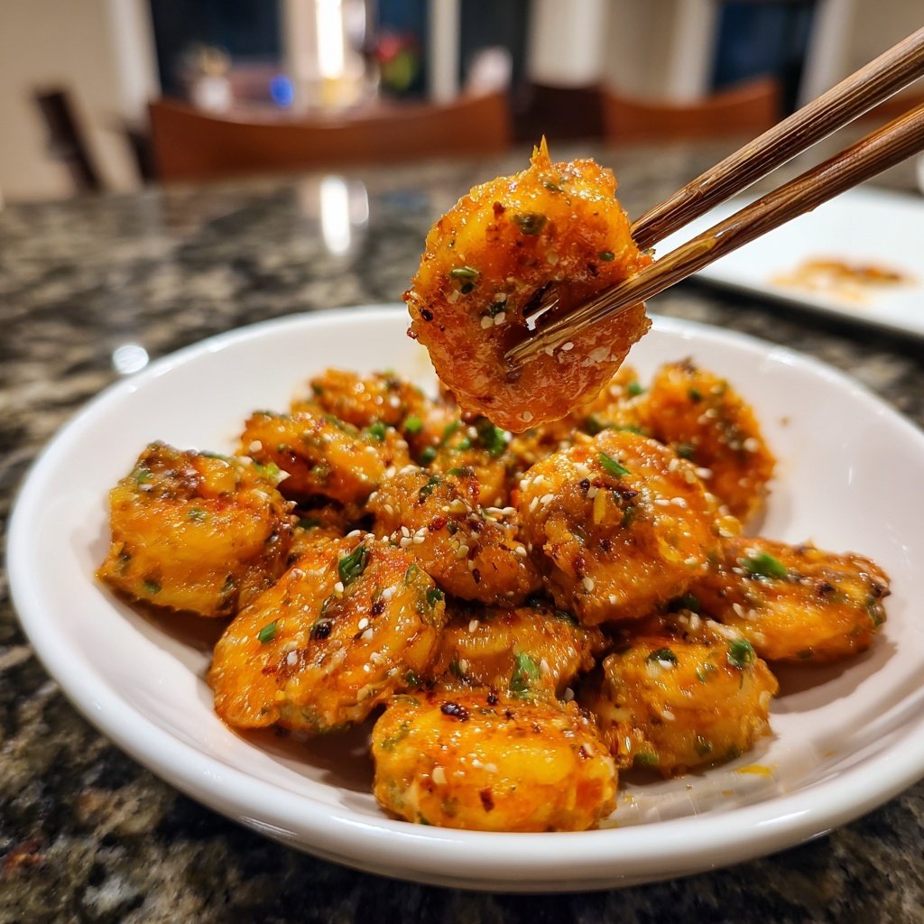 Luftfritteuse Bang Bang Garnelen