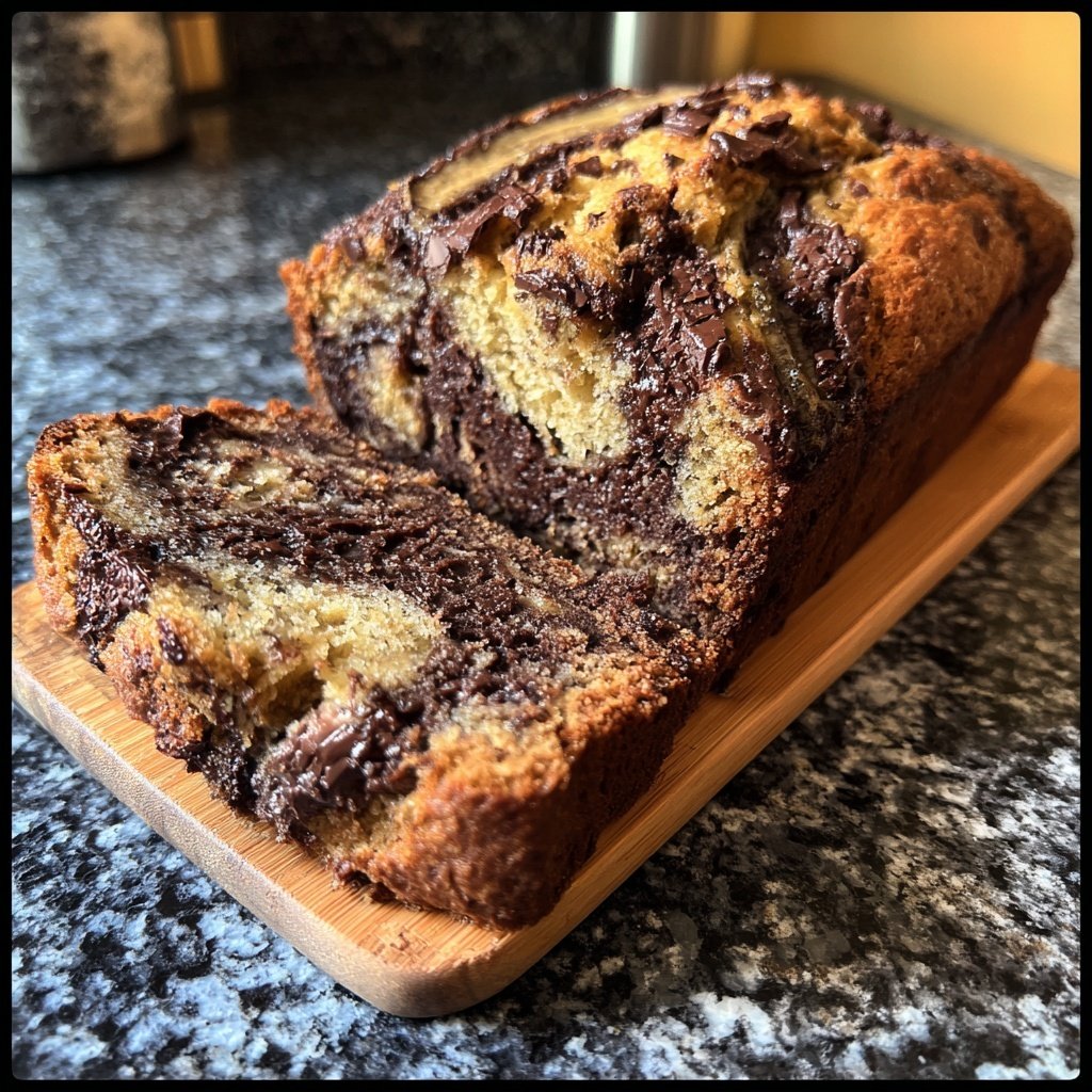 Bananenbrot mit Schoko Swirl