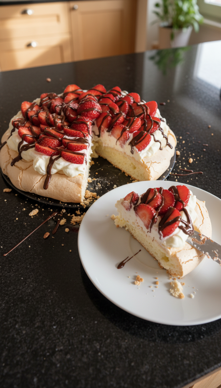 Schoko Erdbeer Pavlova​