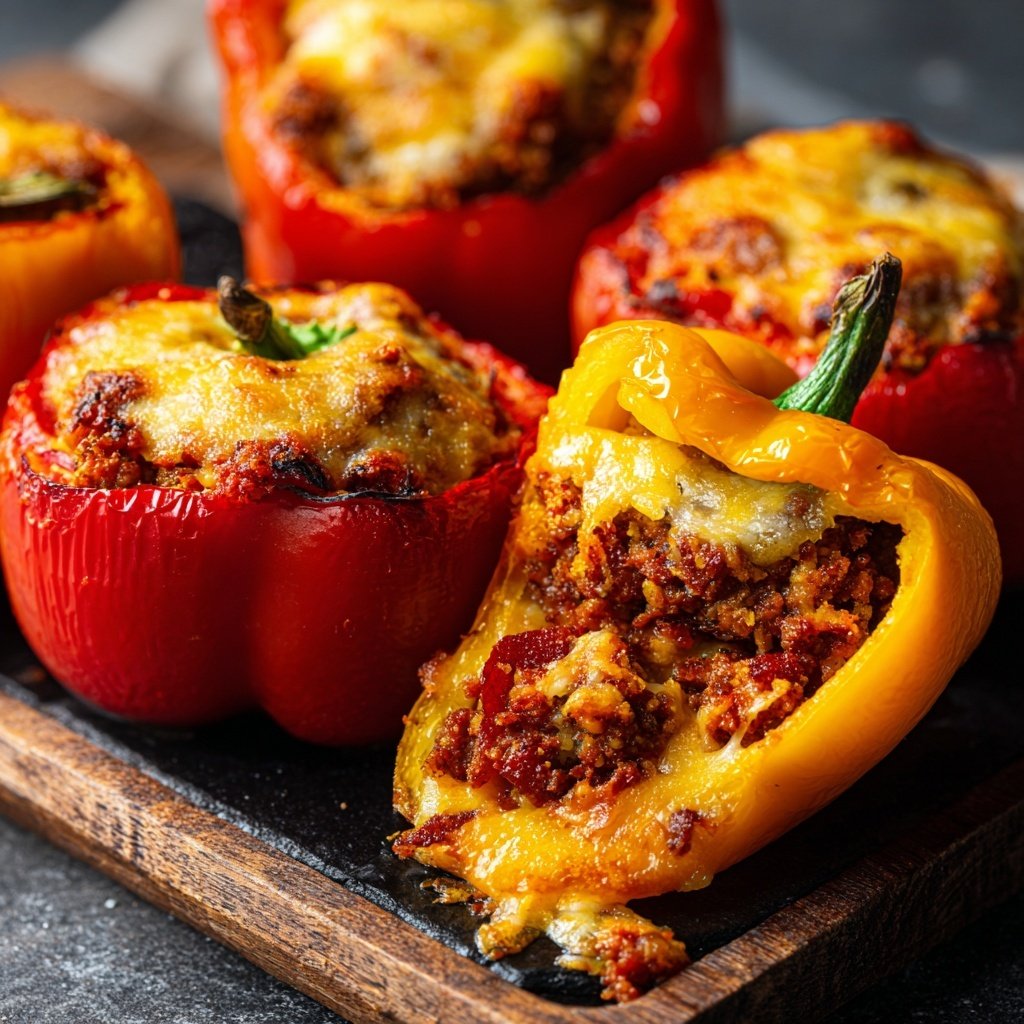 Mini Paprika mit Chorizo Füllung