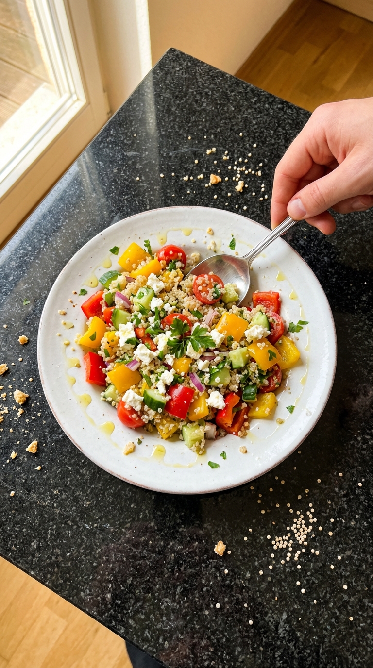 Schnelle Quinoa Salat Methode