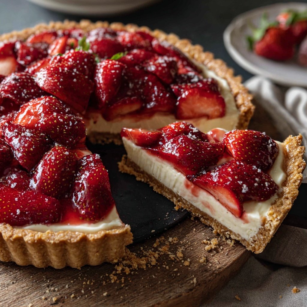 Dekadente Erdbeer Mandel Tarte