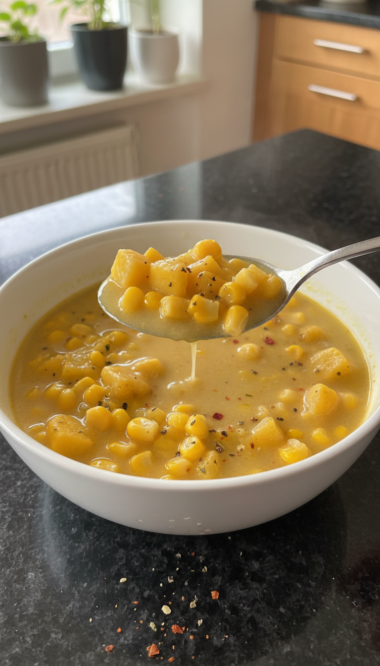 Sommer Kürbis Mais Suppe